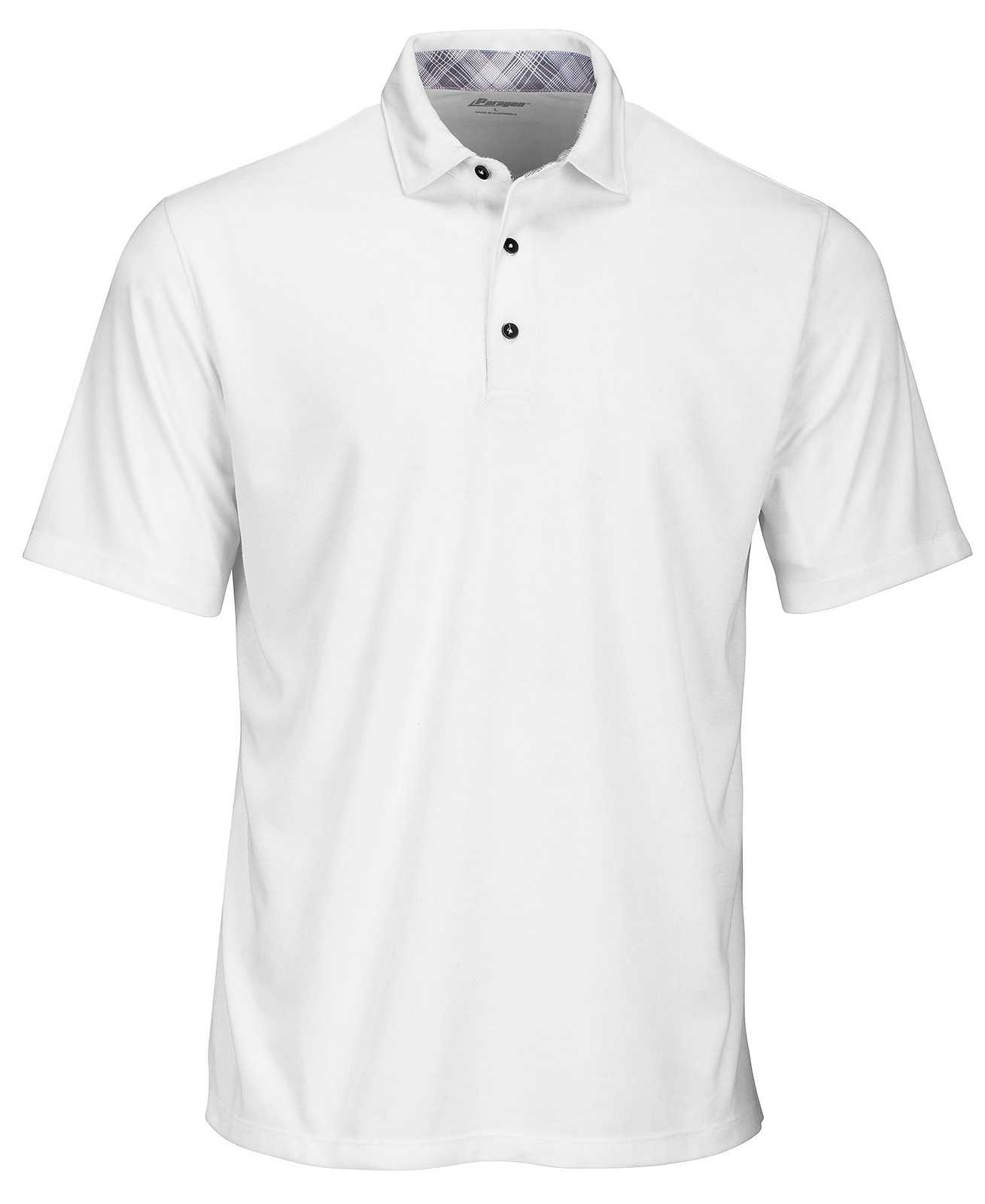 Paragon 150 Memphis Mens Sueded Polo - White - HIT a Double