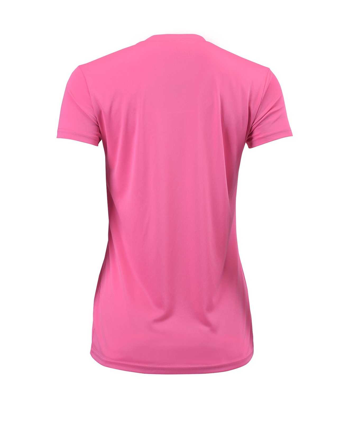 Paragon 203 Ladies V-Neck Performance Tee - Neon Pink - HIT a Double