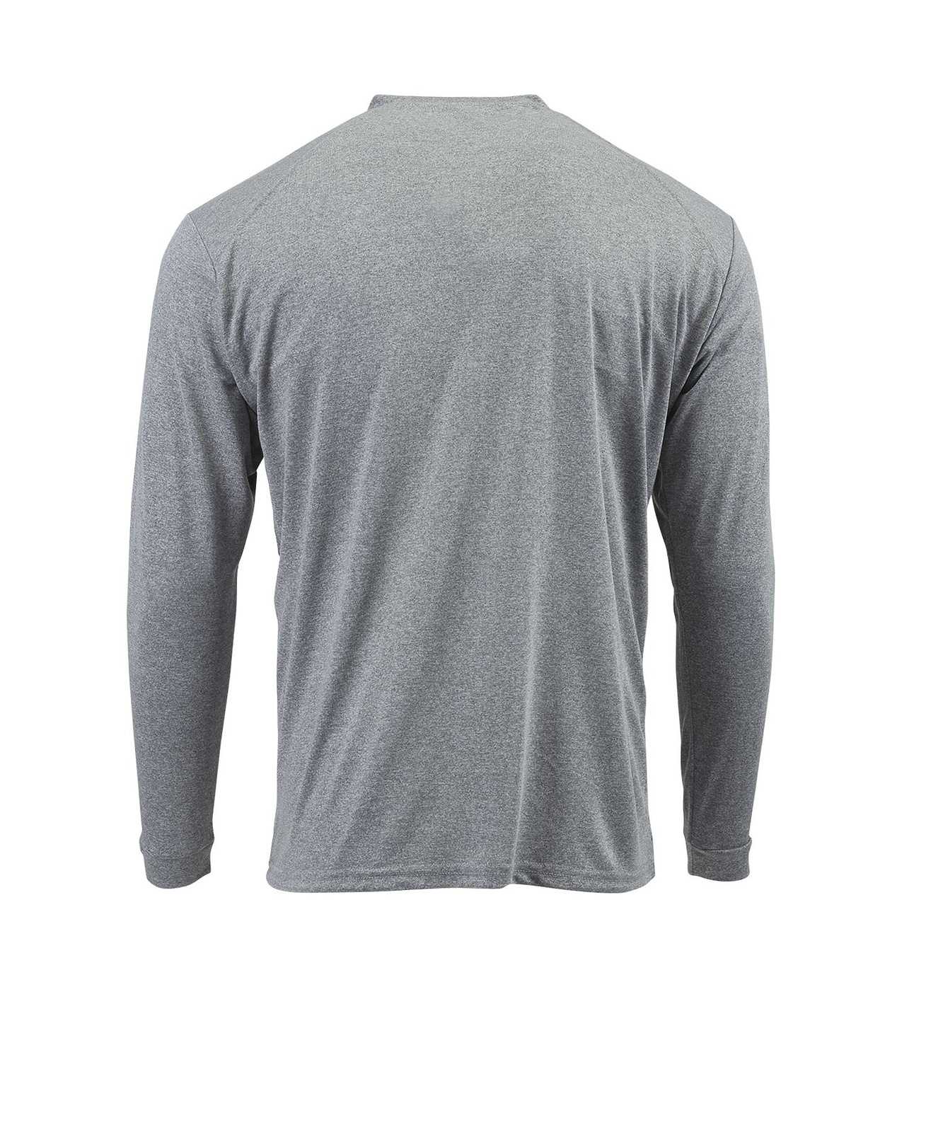 Paragon 210 Adult Long Sleeve Performance Tee - Heather Gray - HIT a Double