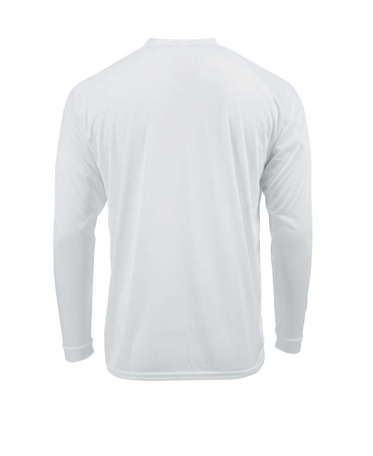 Paragon 210 Adult Long Sleeve Performance Tee - White - HIT a Double