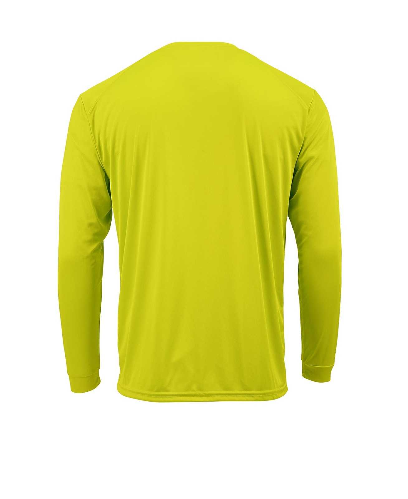 Paragon 210 Adult Long Sleeve Performance Tee - Safety Green - HIT a Double