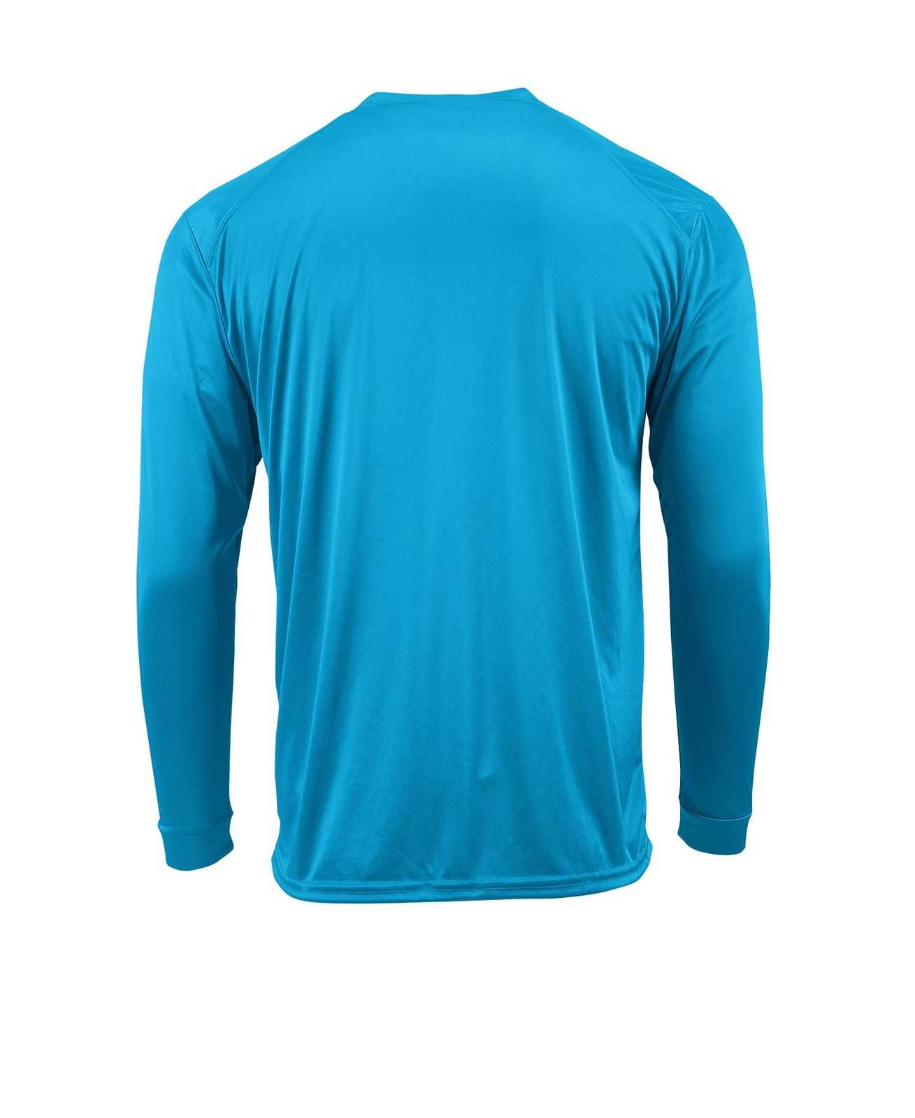 Paragon 210 Adult Long Sleeve Performance Tee - Turquoise - HIT a Double