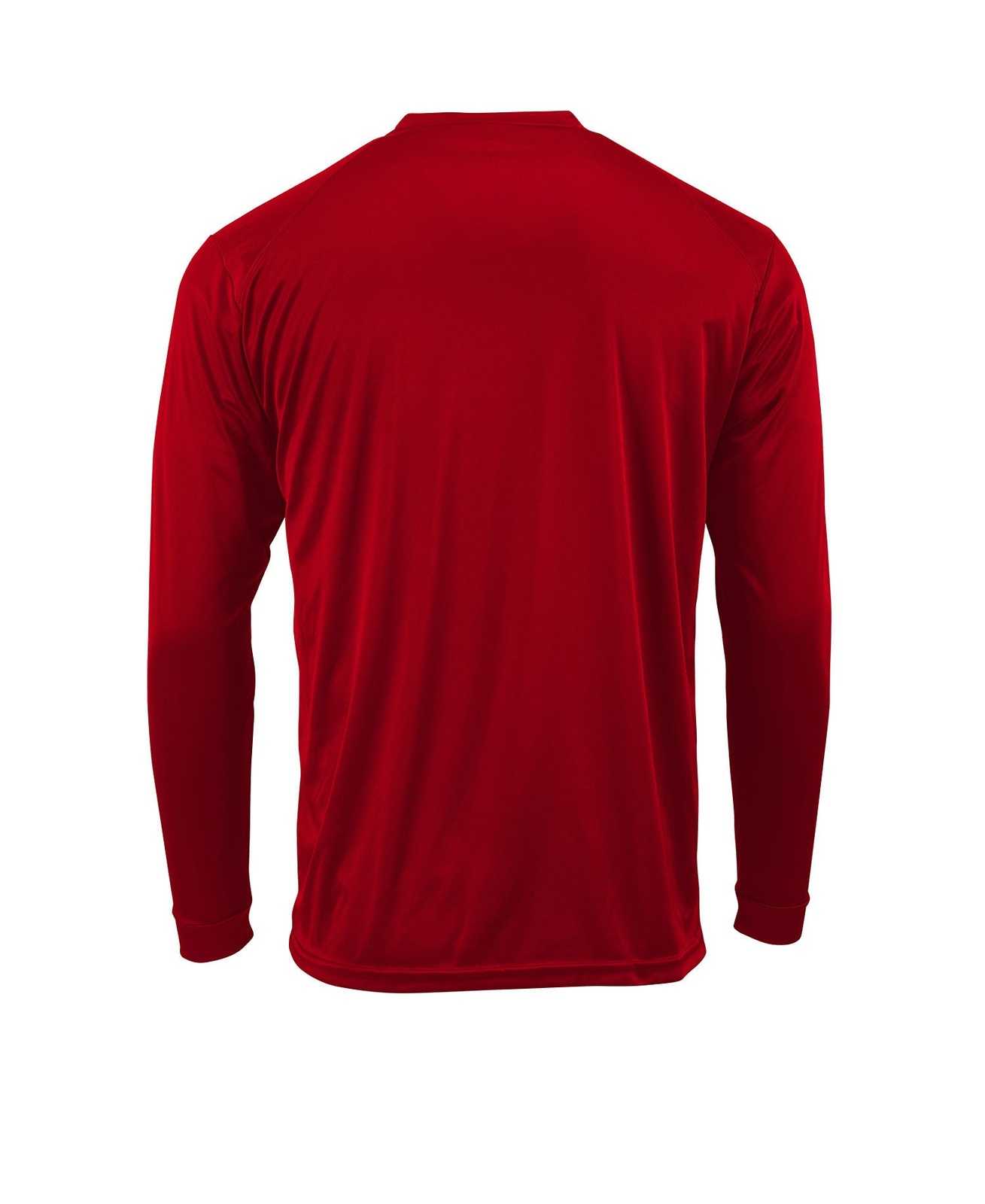 Paragon 210 Adult Long Sleeve Performance Tee - Red - HIT a Double