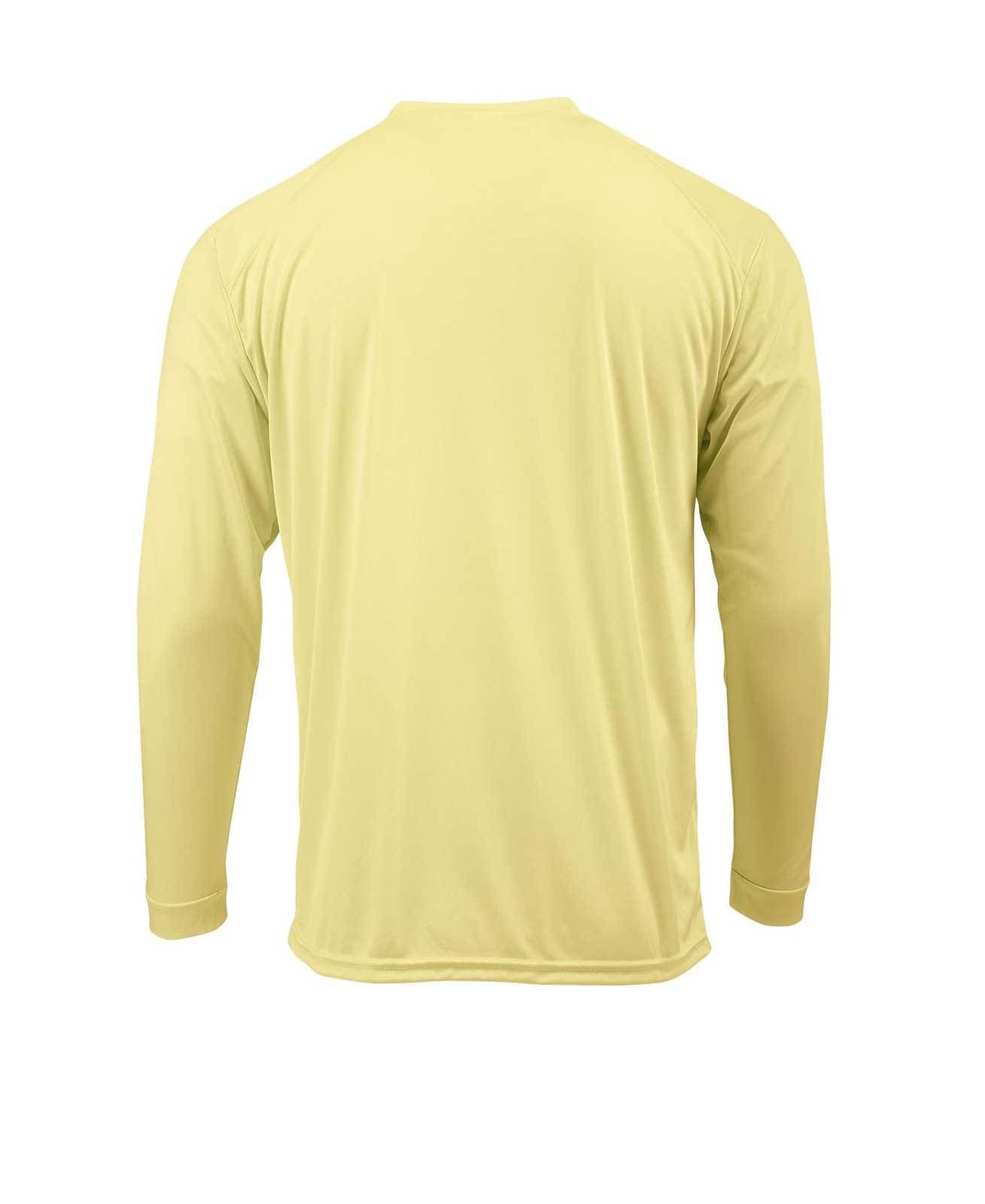 Paragon 210 Adult Long Sleeve Performance Tee - Pale Yellow - HIT a Double