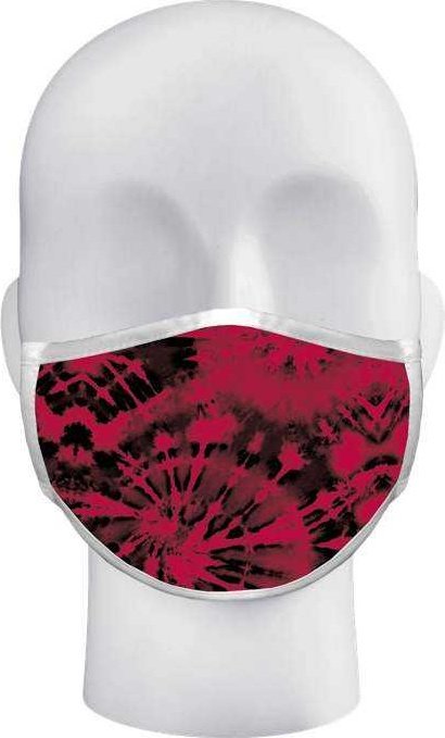 Badger Sport JBM1 3-Ply Face Shield - Red Tie Dri - HIT a Double - 1