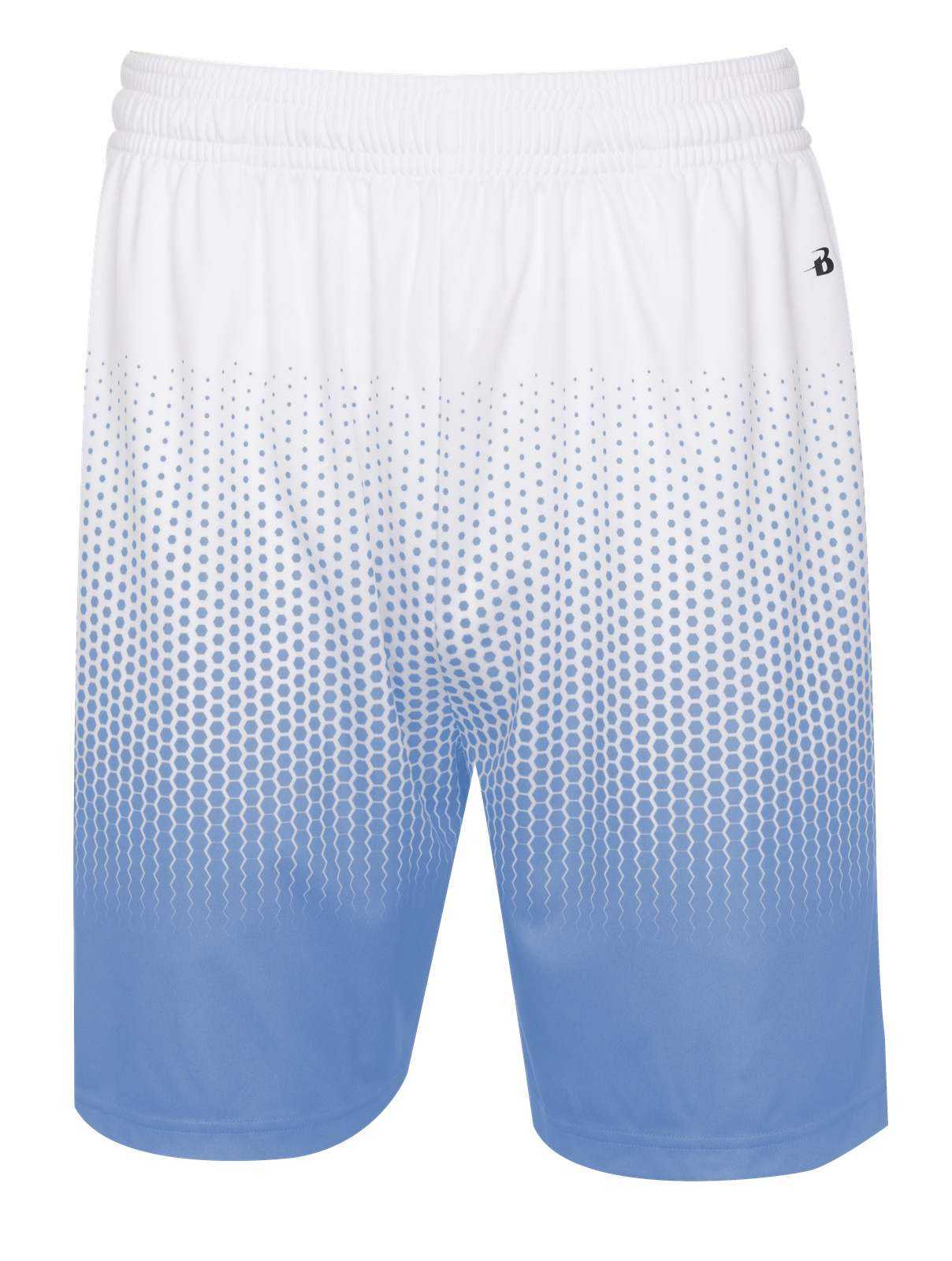 Badger Sport 2221 Hex 2.0 Youth Short - Columbia Blue White - HIT a Double - 1