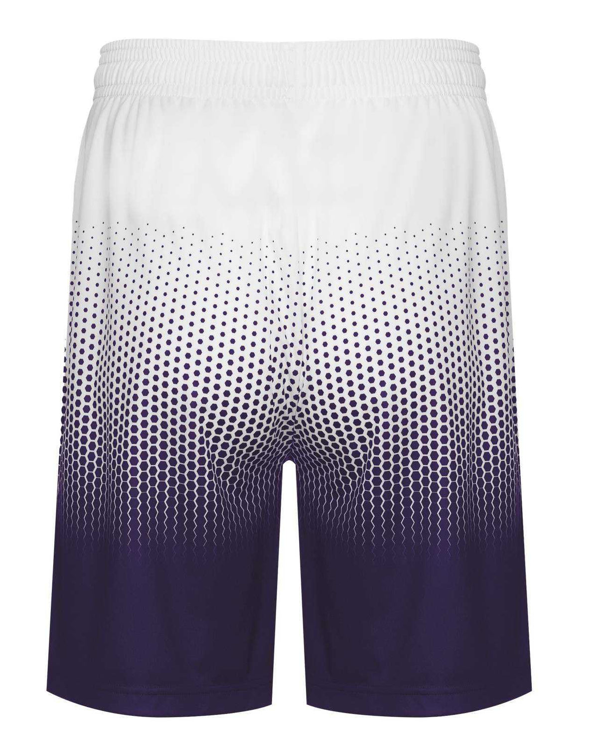 Badger Sport 2221 Hex 2.0 Youth Short - Purple White - HIT a Double - 3