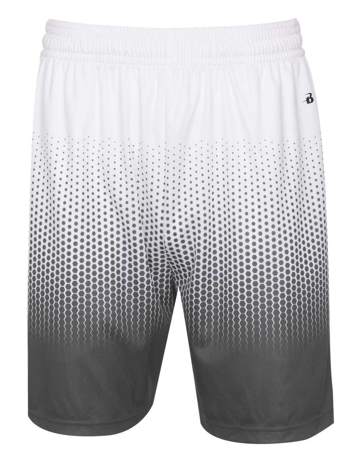 Badger Sport 2221 Hex 2.0 Youth Short - Graphite White - HIT a Double - 1