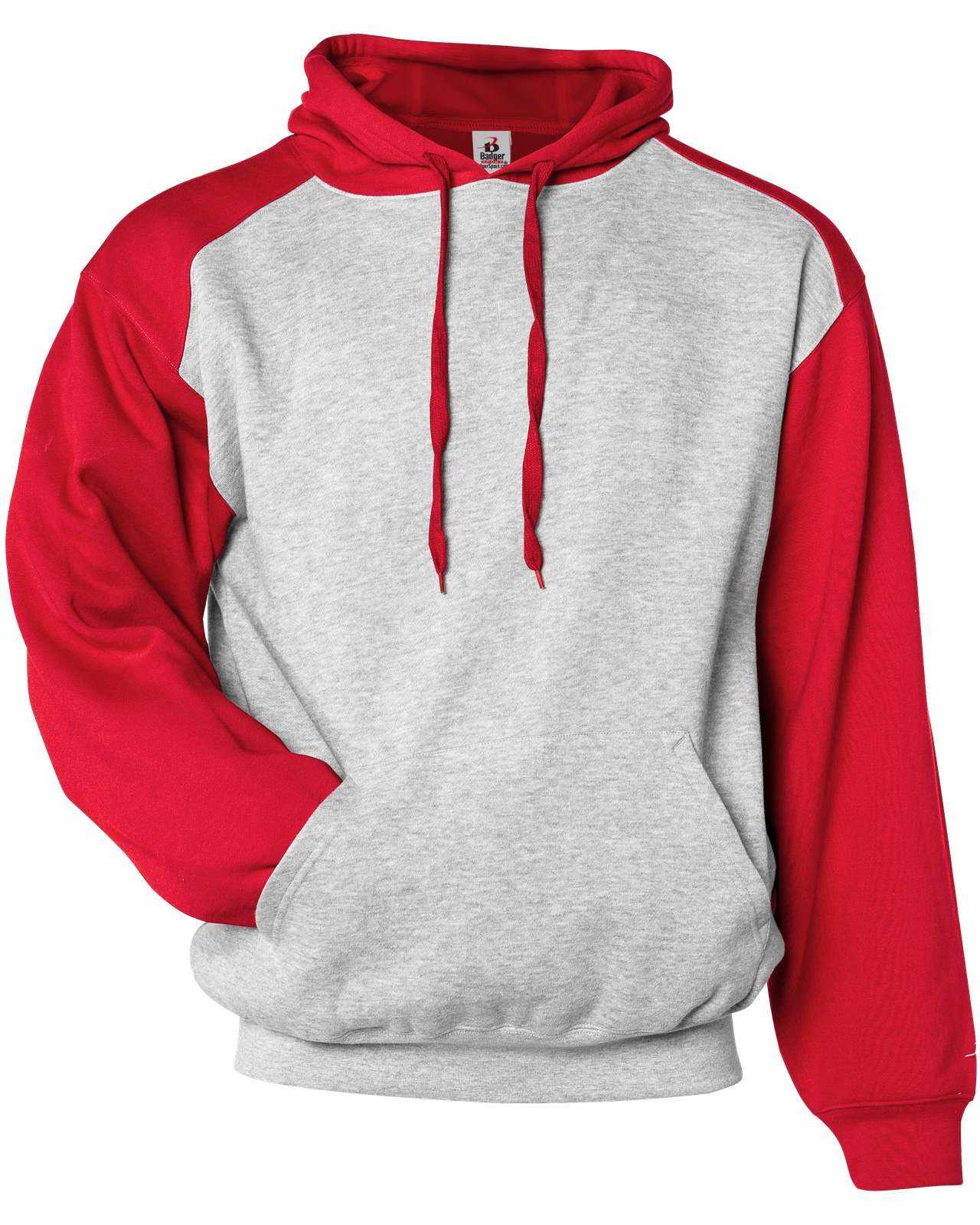 Badger Sport 2449 Athletic Fleece Sport Youth Hoodie - Oxford Red - HIT a Double - 1