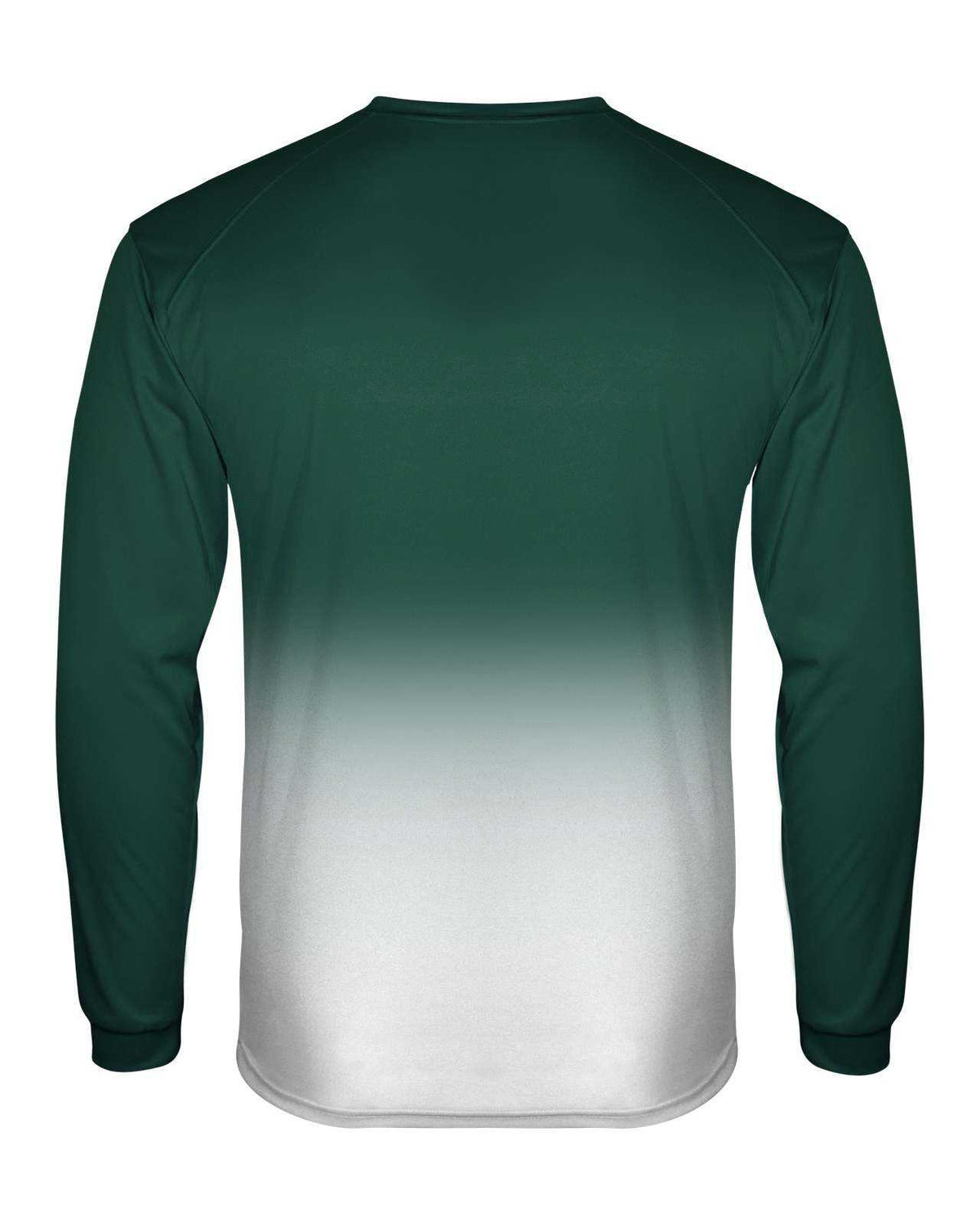 Badger Sport 2204 Ombre Long sleeve Youth Tee - Forest White - HIT a Double - 2