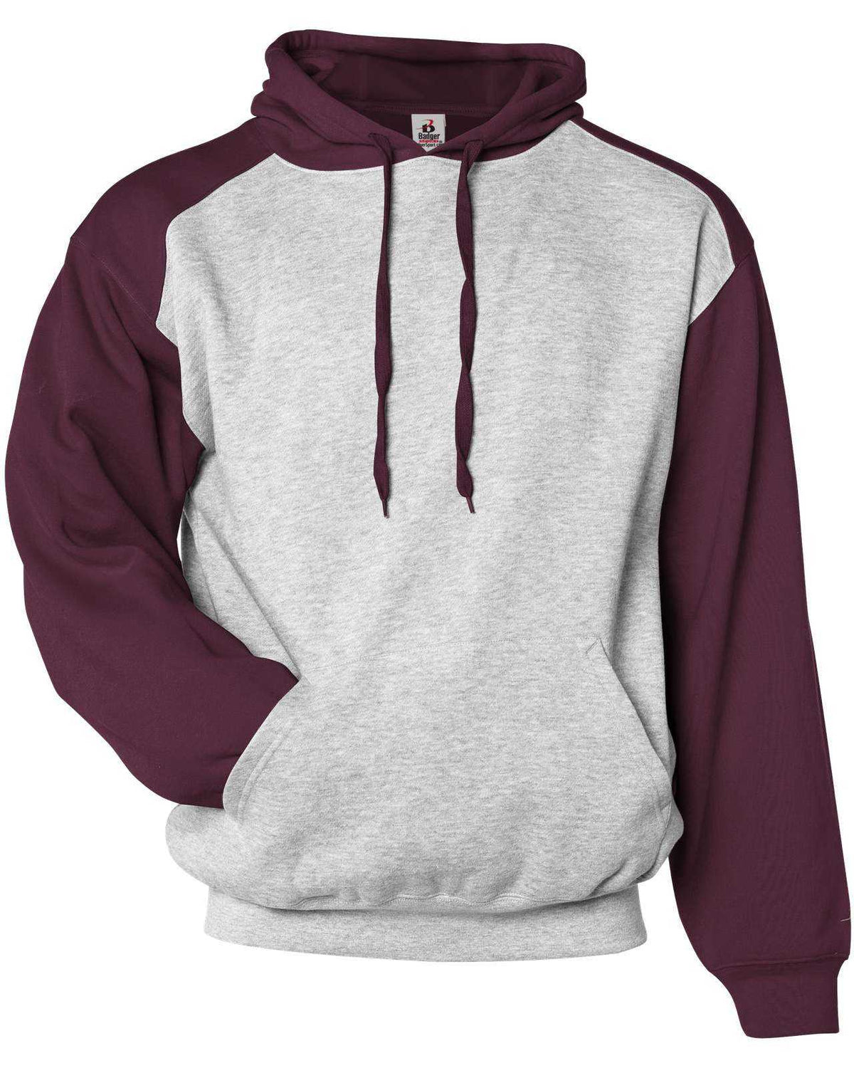 Badger Sport 2449 Athletic Fleece Sport Youth Hoodie - Oxford Maroon - HIT a Double - 1