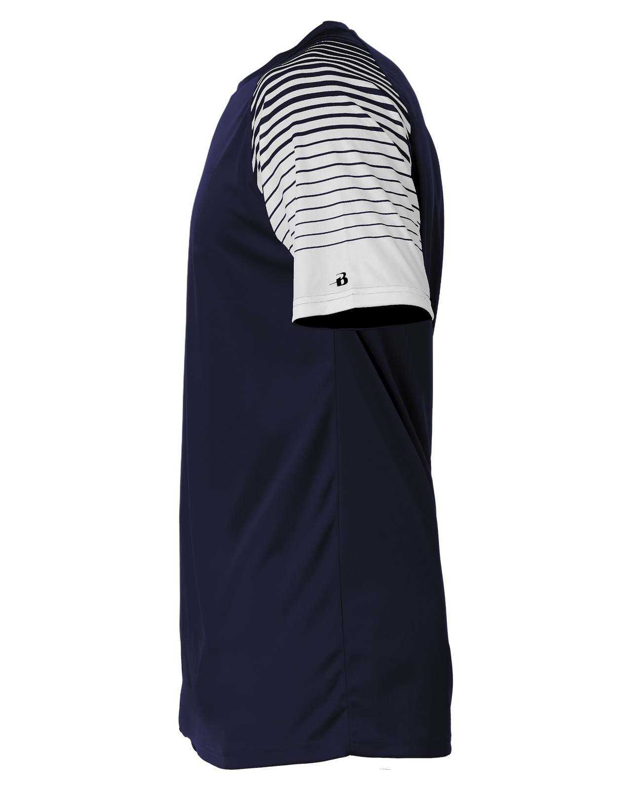 Badger Sport 2210 Lineup Youth Tee - Navy - HIT a Double - 1