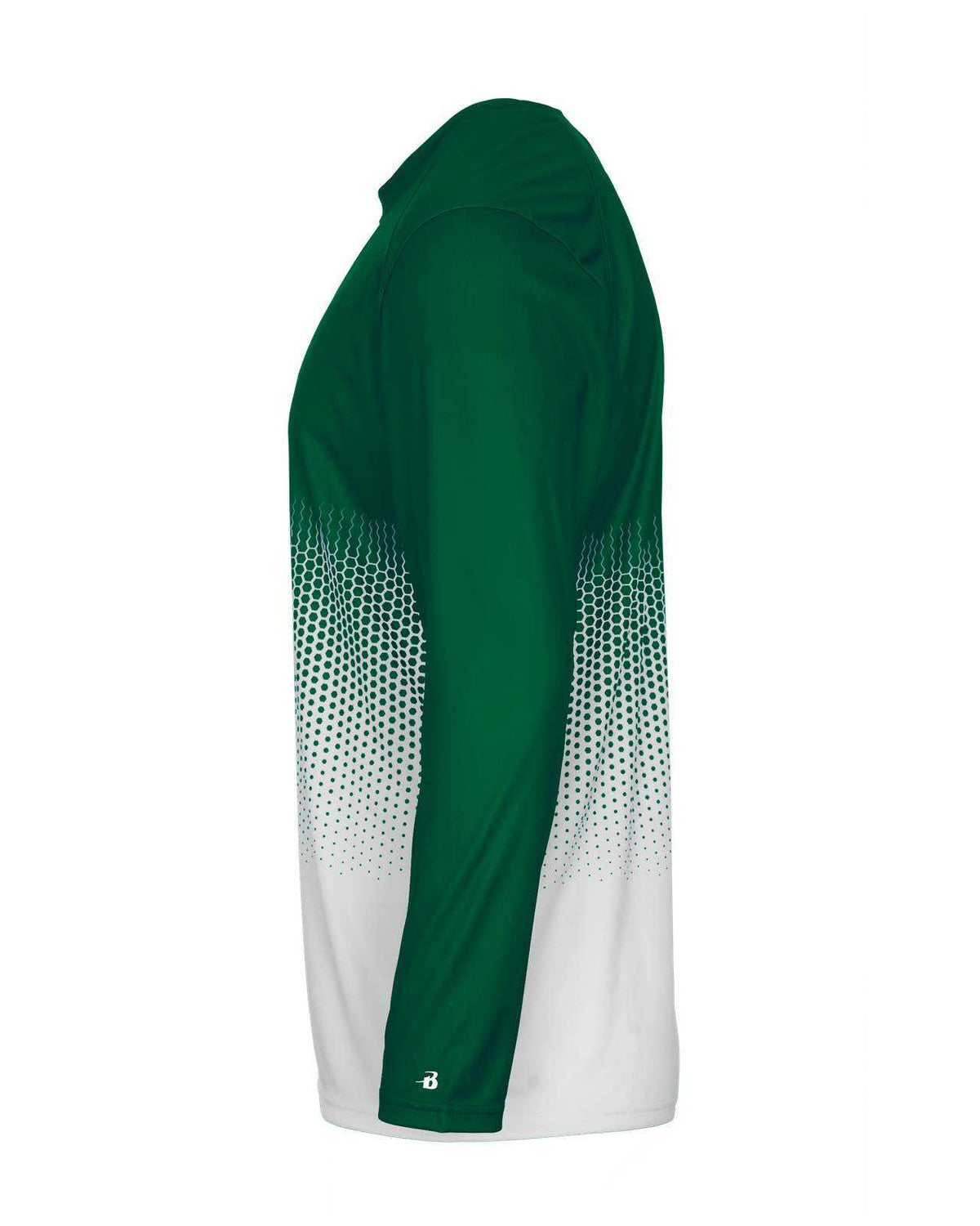 Badger Sport 4224 Hex Long Sleeve Tee - Forest Hex - HIT a Double - 2