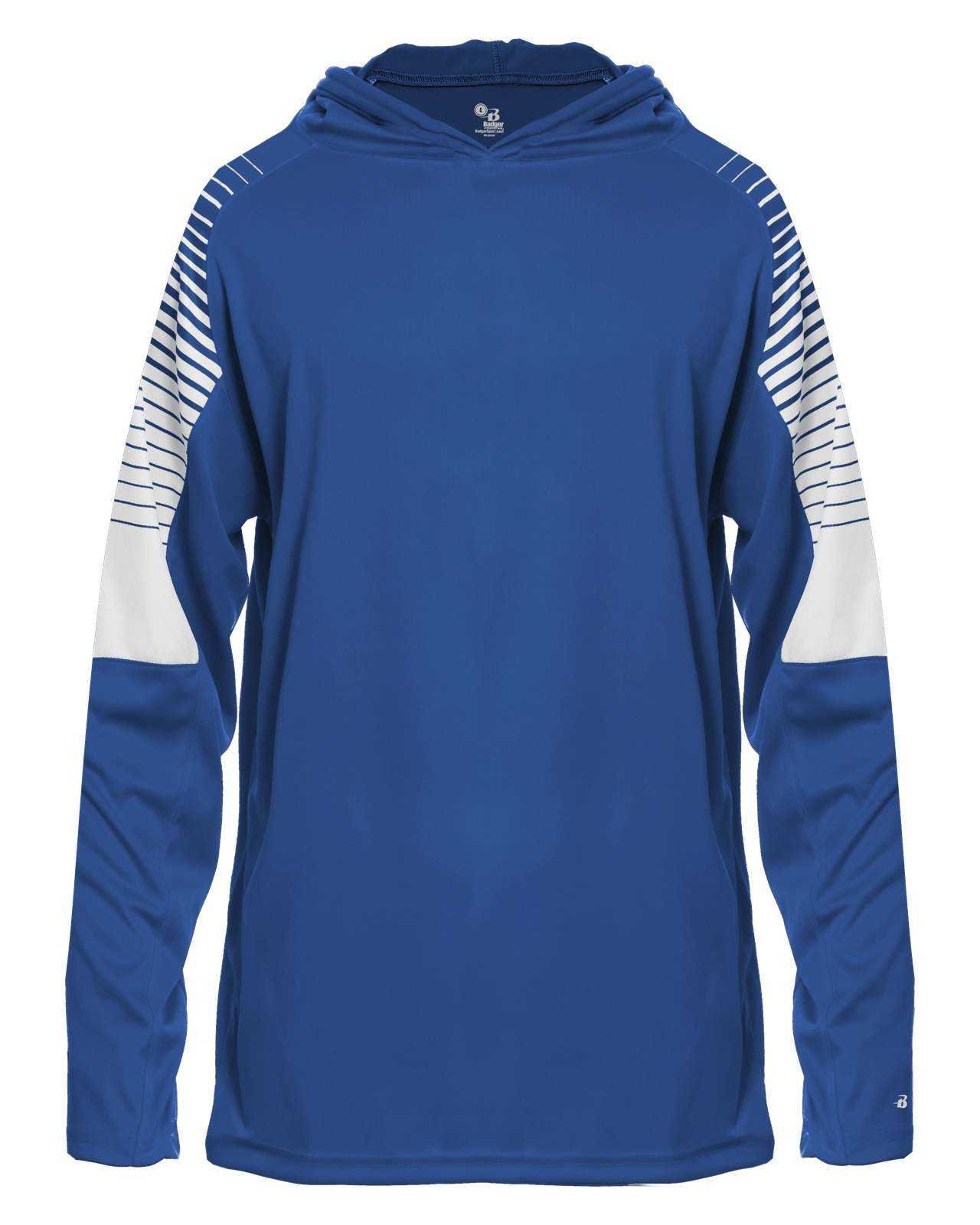 Badger Sport 2211 Lineup Youth Hoodie Tee - Royal - HIT a Double - 1