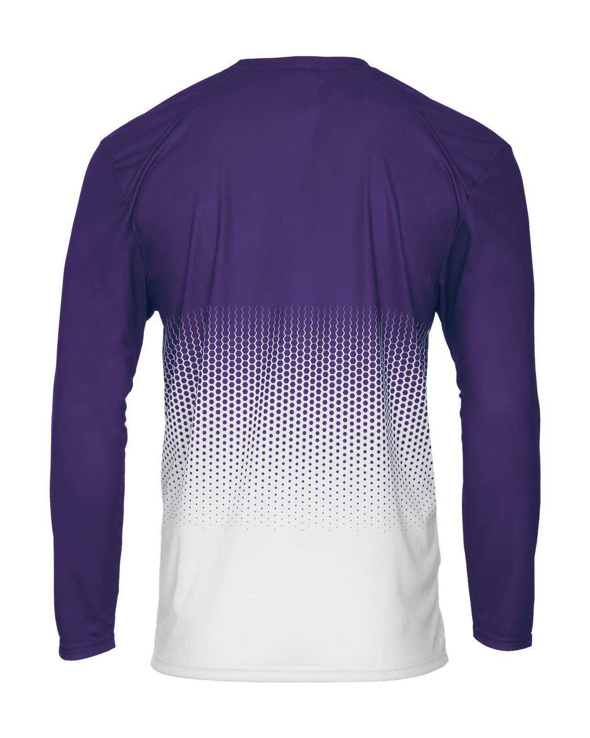Badger Sport 2224 Hex Youth Long Sleeve Tee - Purple Hex - HIT a Double - 3
