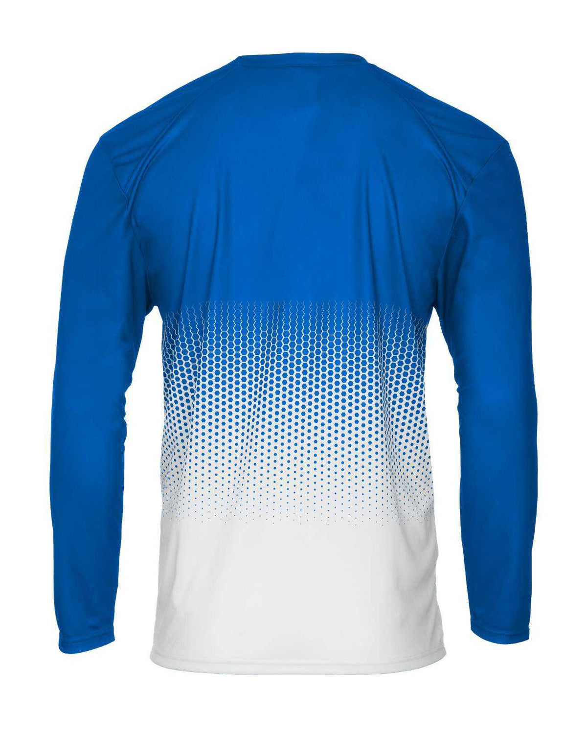 Badger Sport 2224 Hex Youth Long Sleeve Tee - Royal Hex - HIT a Double - 3