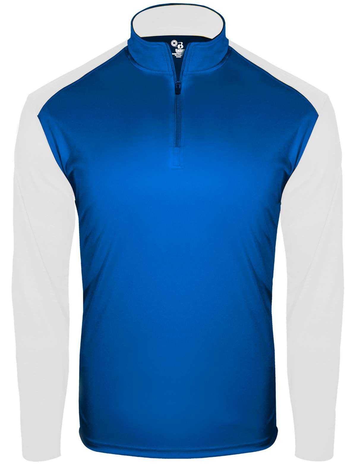 Badger Sport 2231 Breakout Youth 1/4 Zip - Royal White - HIT a Double - 1