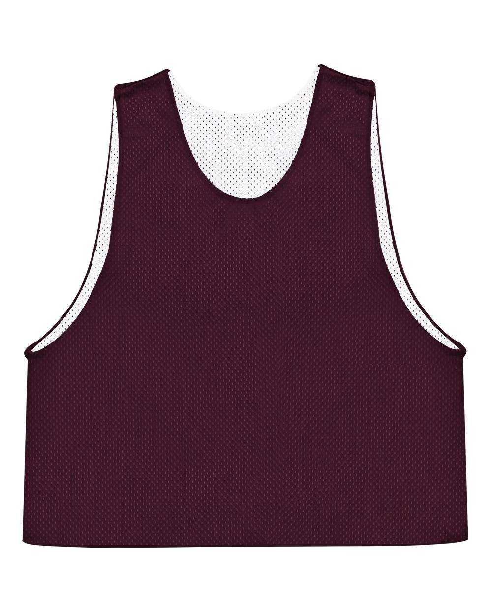 C2 Sport 5760 Mesh Reversible Pinnie - Maroon White - HIT a Double - 1
