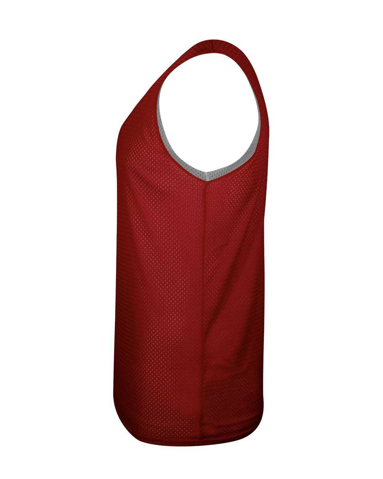 C2 Sport 5729 Reversible. Mesh Tank - Red White - HIT a Double - 1