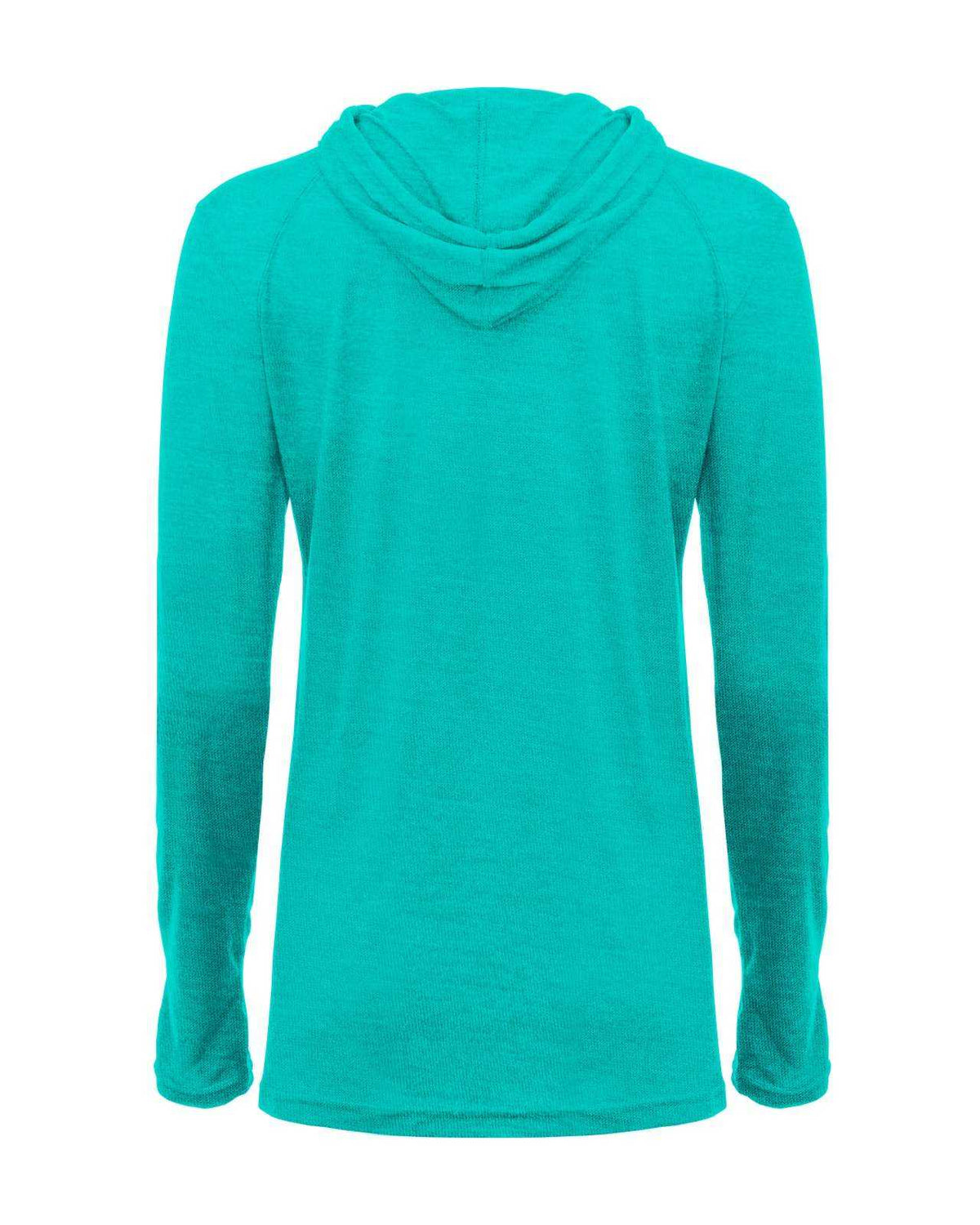 Badger Sport 496500 Tri-Blend Surplice Women&#39;s Hoodie Tee - Turquoise - HIT a Double - 3
