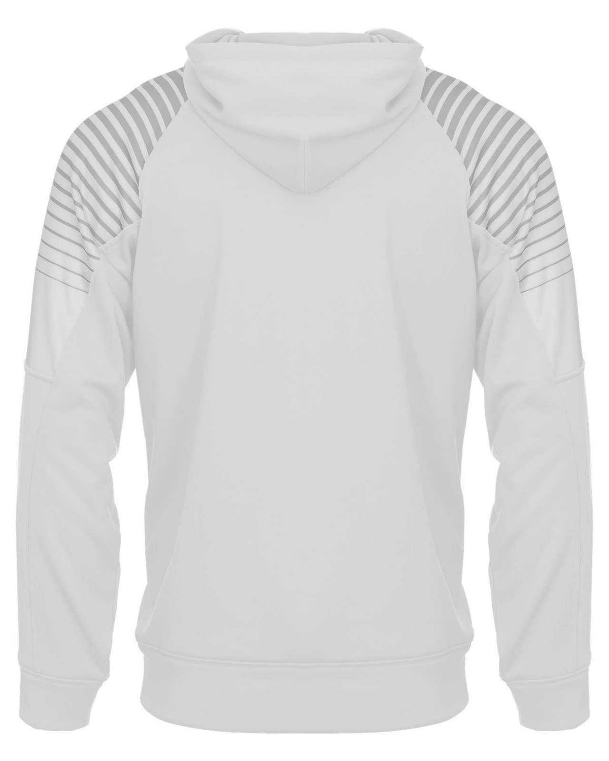 Badger Sport 1405 Lineup Fleece Hoodie - White Silver - HIT a Double - 3