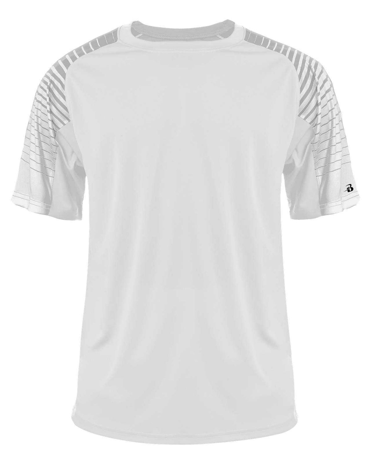 Badger Sport 2210 Lineup Youth Tee - White Silver - HIT a Double - 1
