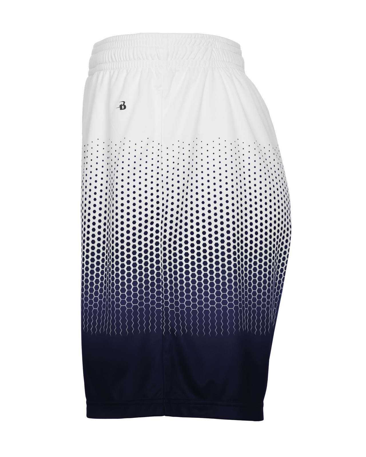 Badger Sport 2221 Hex 2.0 Youth Short - Navy White - HIT a Double - 1