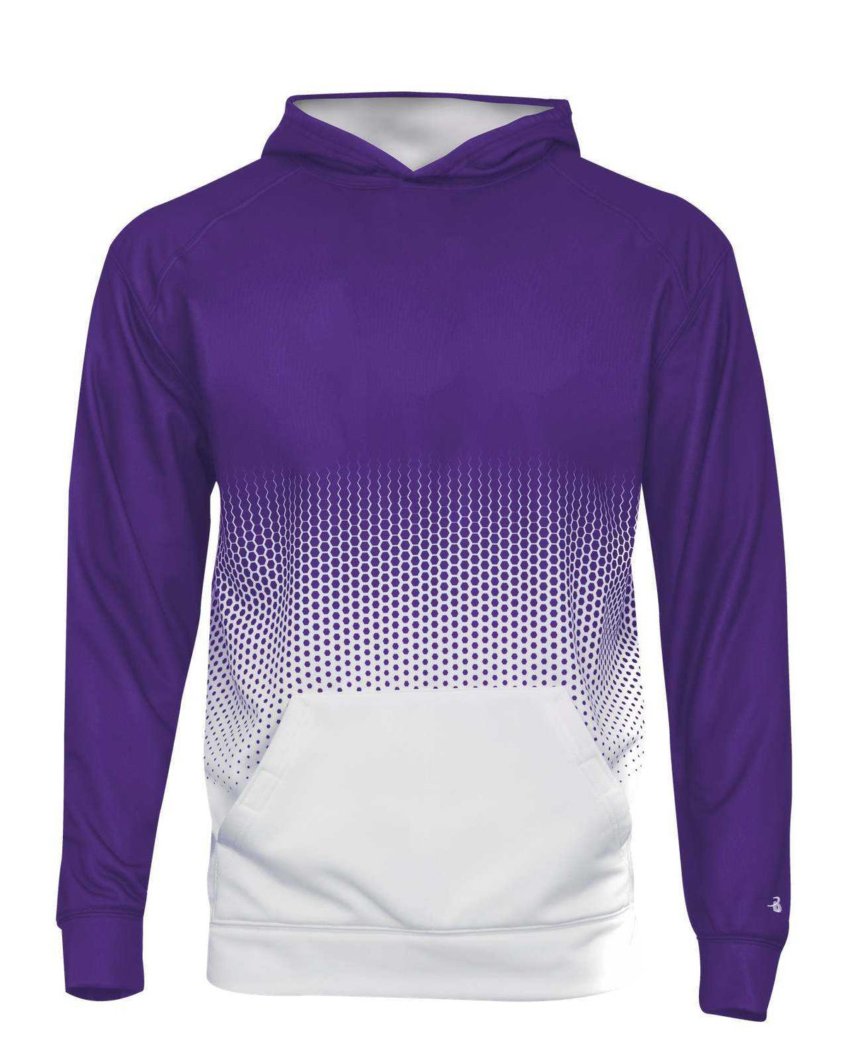 Badger Sport 2404 Hex 2.0 Youth Hoodie - Purple Hex - HIT a Double - 1