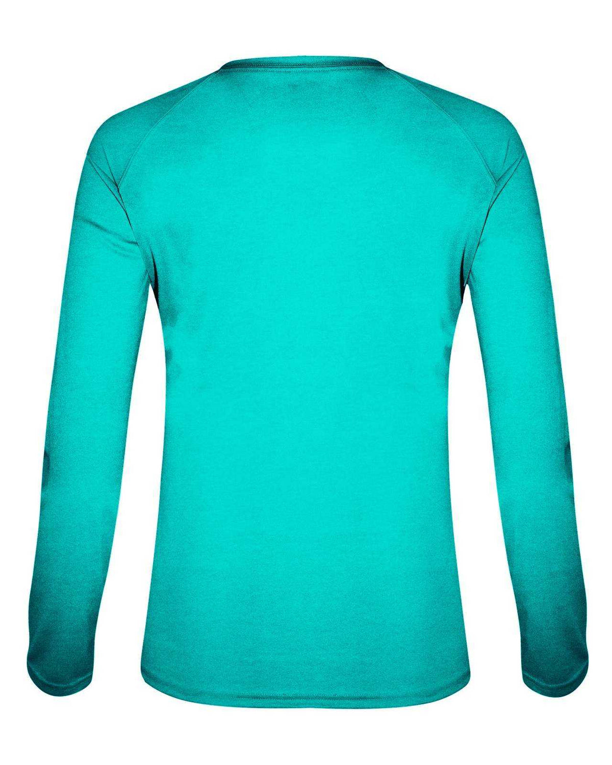 Badger Sport 4964 Tri-Blend L/S Ladies Tee - Turquoise - HIT a Double - 3