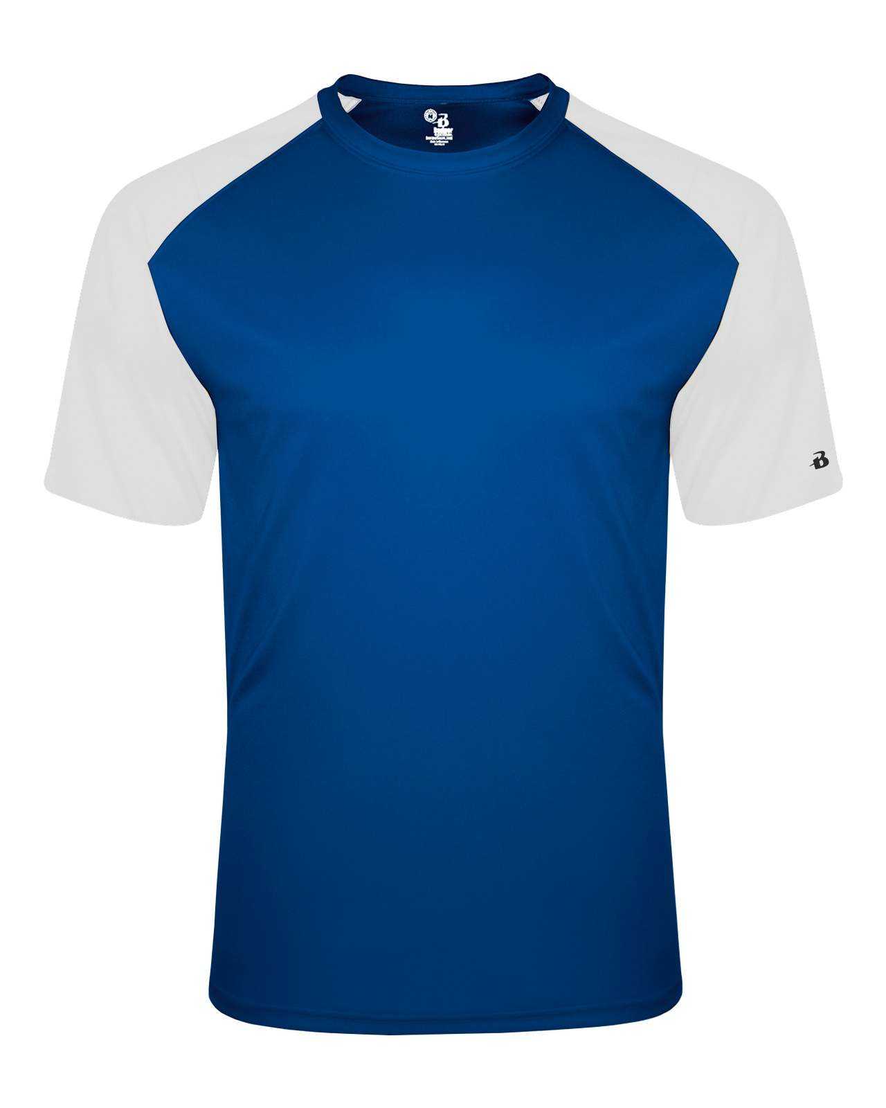 Badger Sport 4230 Breakout Tee - Royal White - HIT a Double - 1