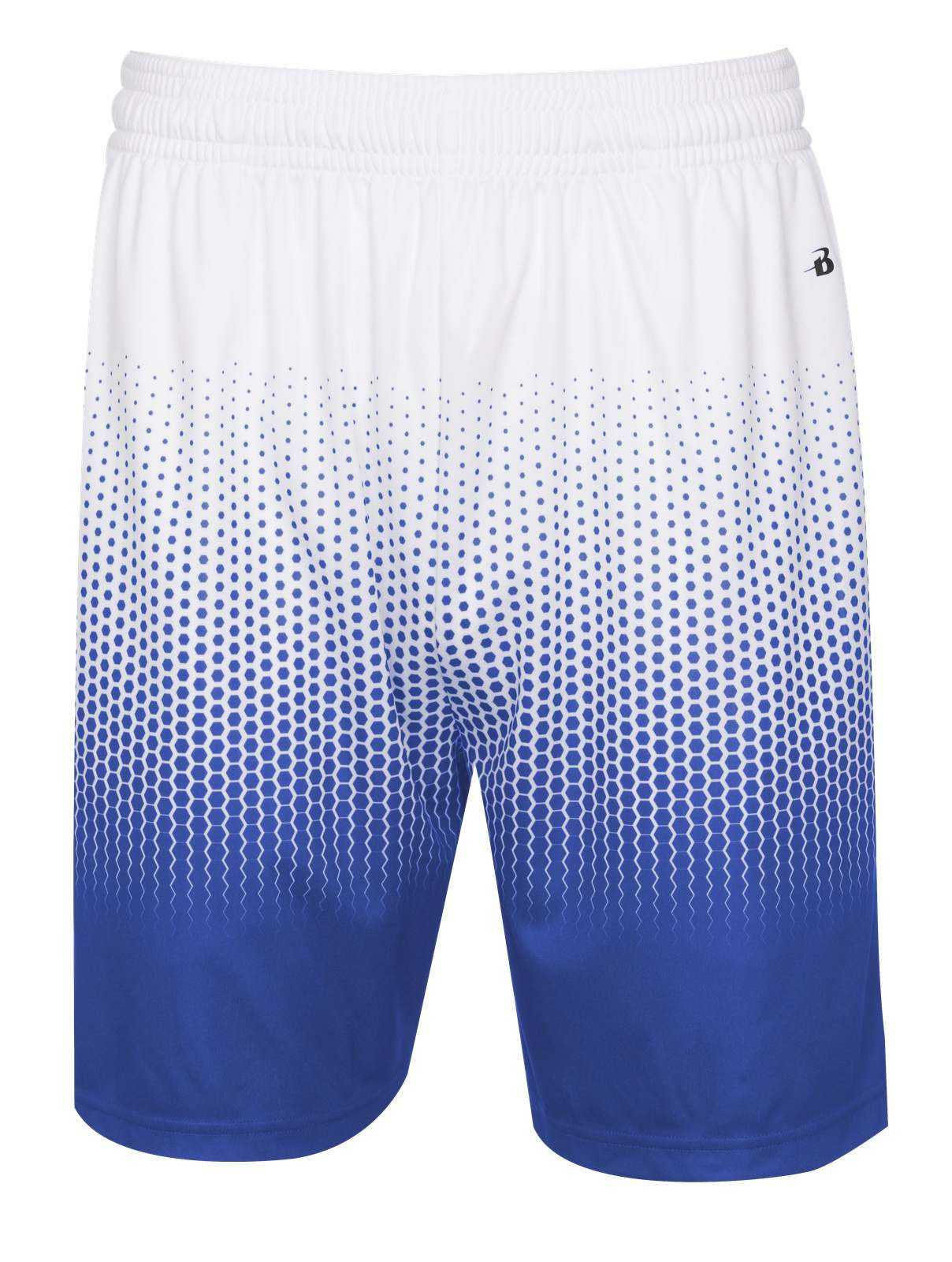 Badger Sport 2221 Hex 2.0 Youth Short - Royal White - HIT a Double - 1