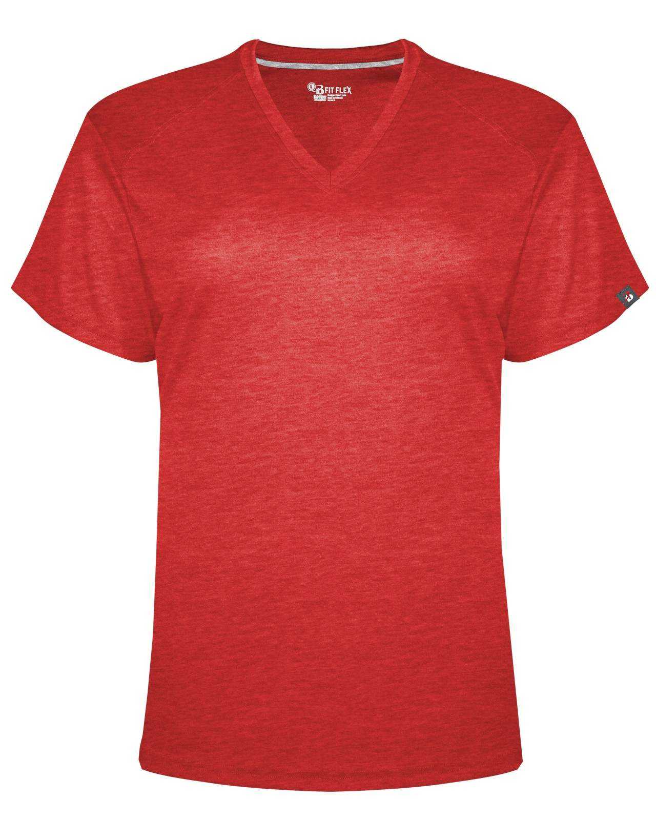 Badger Sport 1002 Fit Flex Ladies' Tee - Red - HIT a Double - 1
