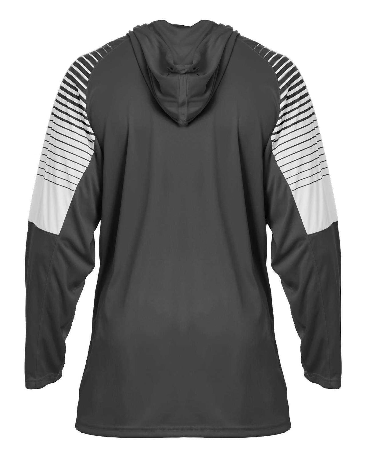 Badger Sport 4211 Lineup Hoodie Tee - Graphite - HIT a Double - 3