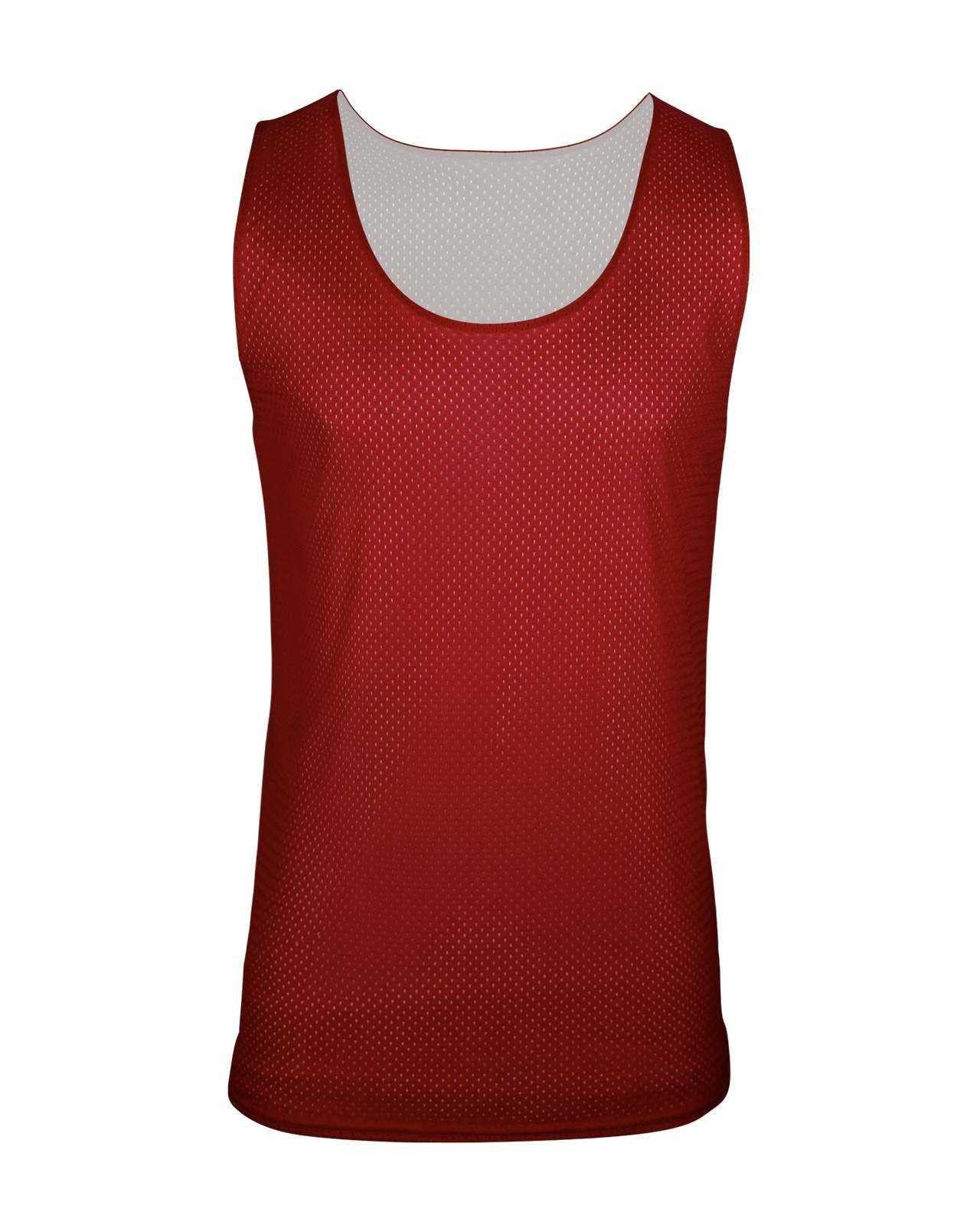 C2 Sport 5228 Reversible. Mesh Youth Tank - Red White - HIT a Double - 1