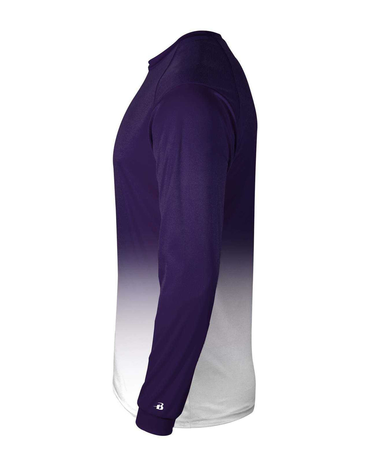 Badger Sport 4204 Ombre Long sleeve Tee - Purple White - HIT a Double - 3