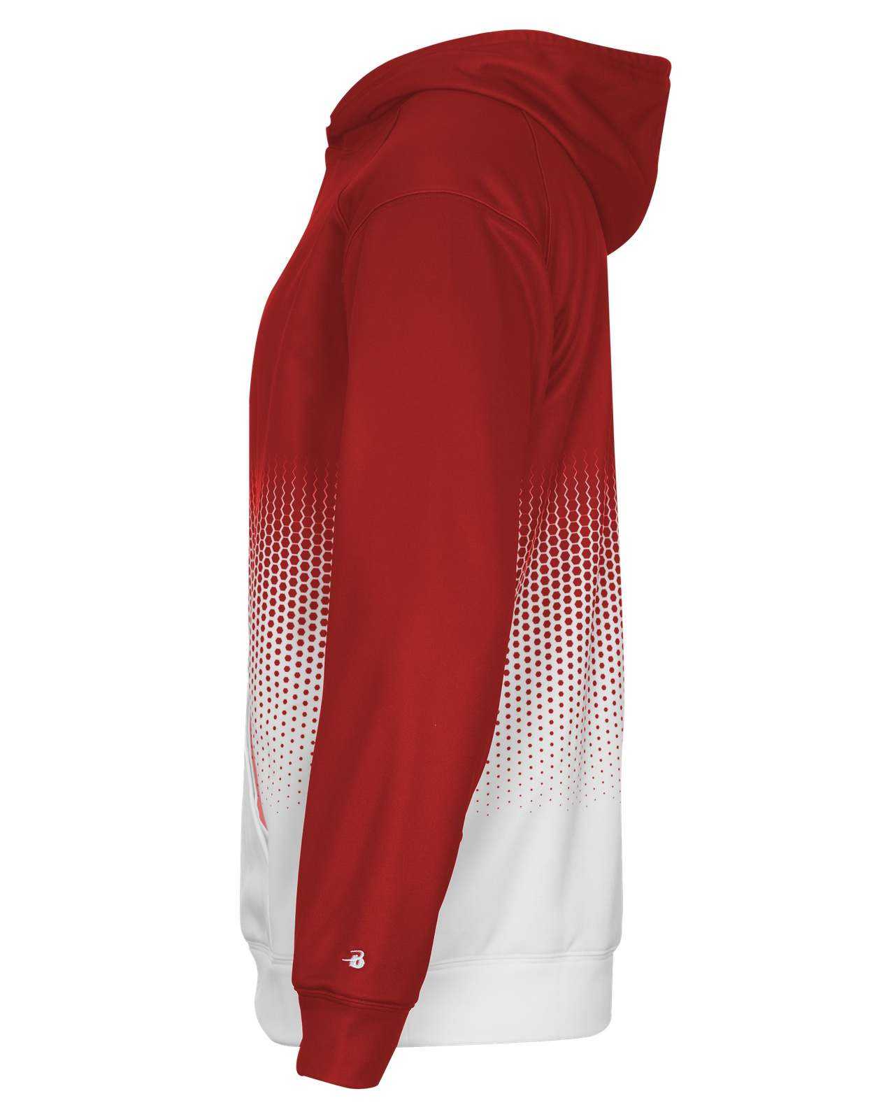 Badger Sport 2404 Hex 2.0 Youth Hoodie - Red Hex - HIT a Double - 1