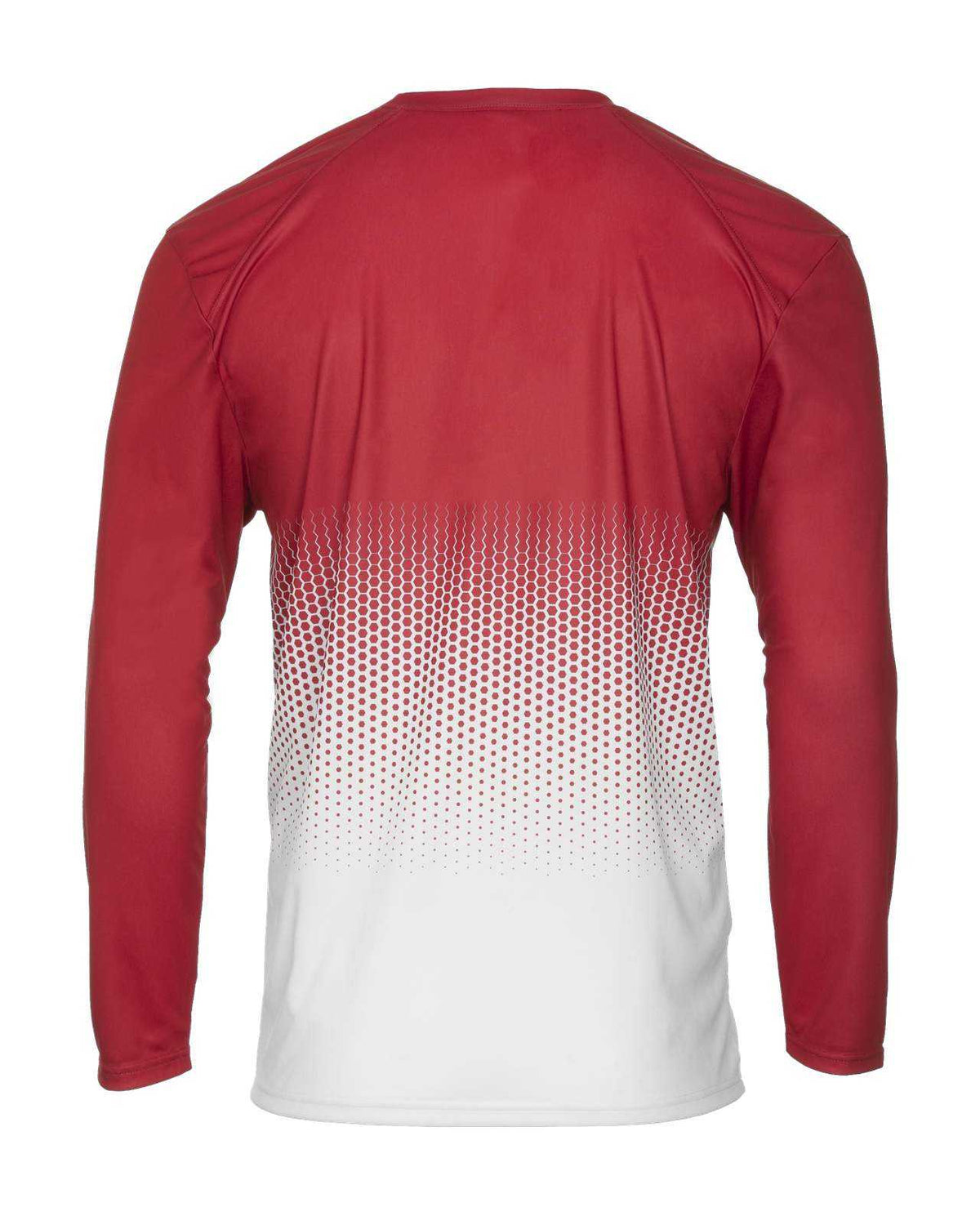 Badger Sport 2224 Hex Youth Long Sleeve Tee - Red Hex - HIT a Double - 3