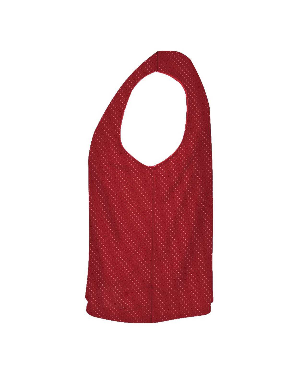C2 Sport 5260 Mesh Reversible Youth Pinnie - Red White - HIT a Double - 1