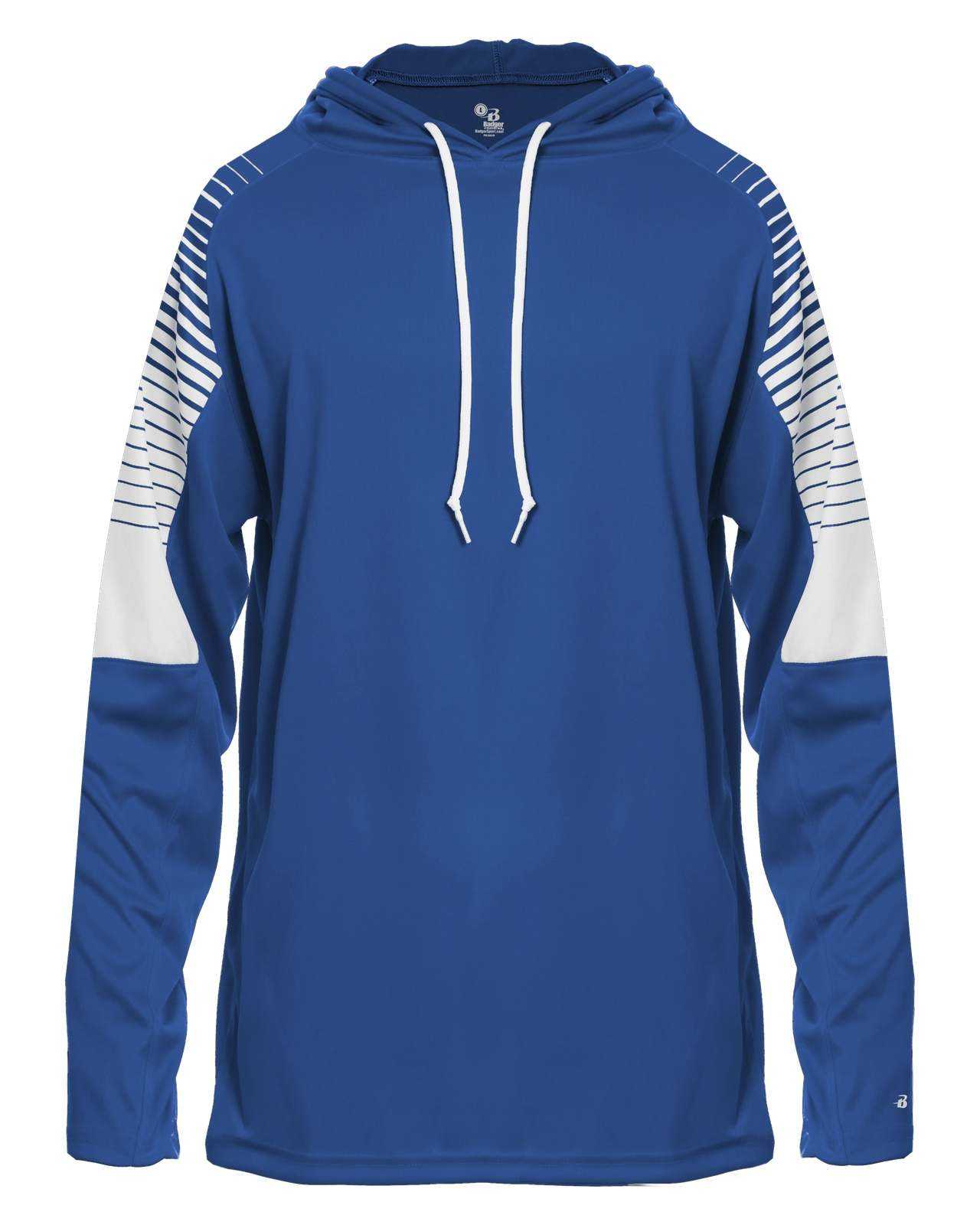 Badger Sport 4211 Lineup Hoodie Tee - Royal - HIT a Double - 1
