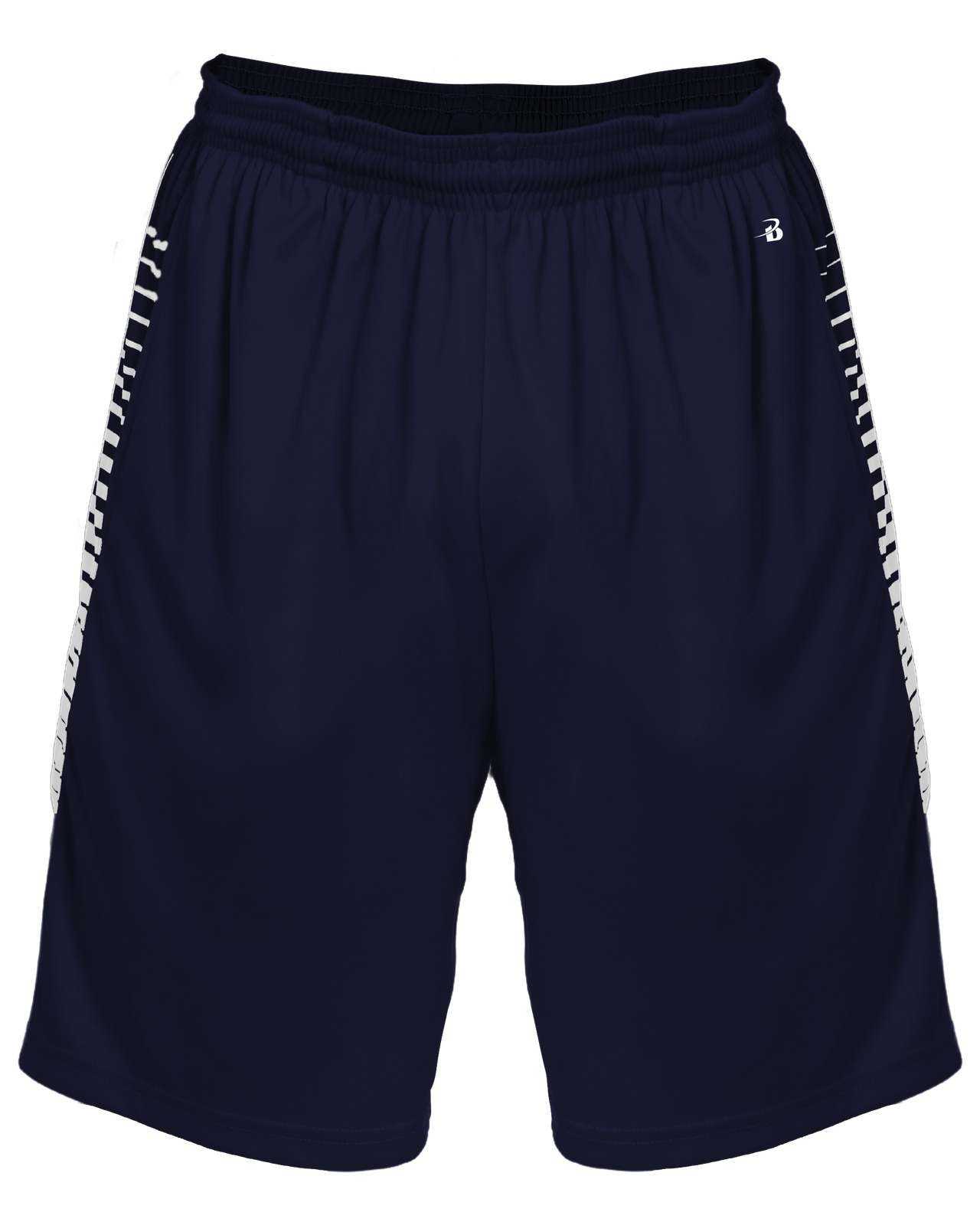 Badger Sport 2212 Lineup Youth Short - Navy - HIT a Double - 1