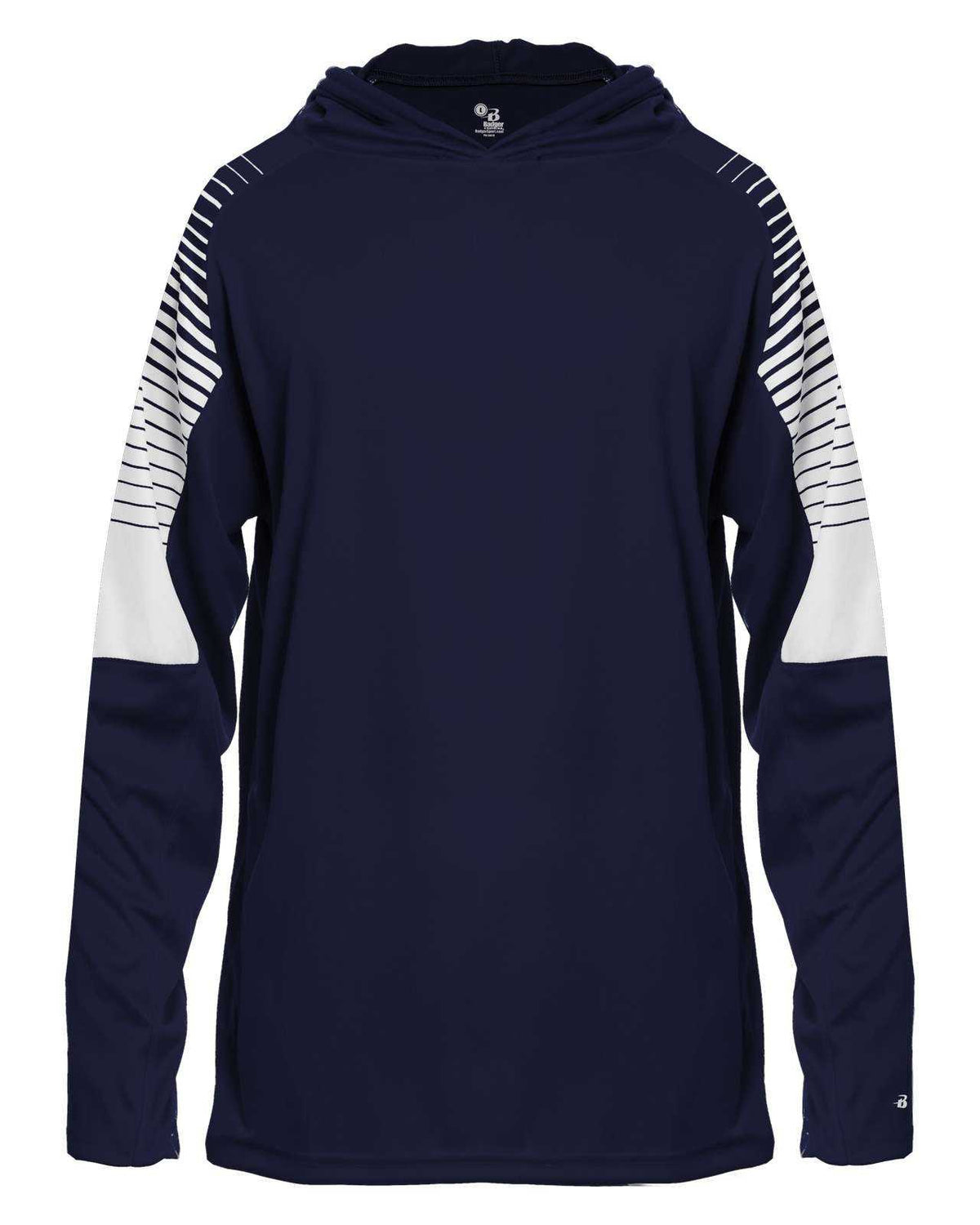Badger Sport 2211 Lineup Youth Hoodie Tee - Navy - HIT a Double - 1