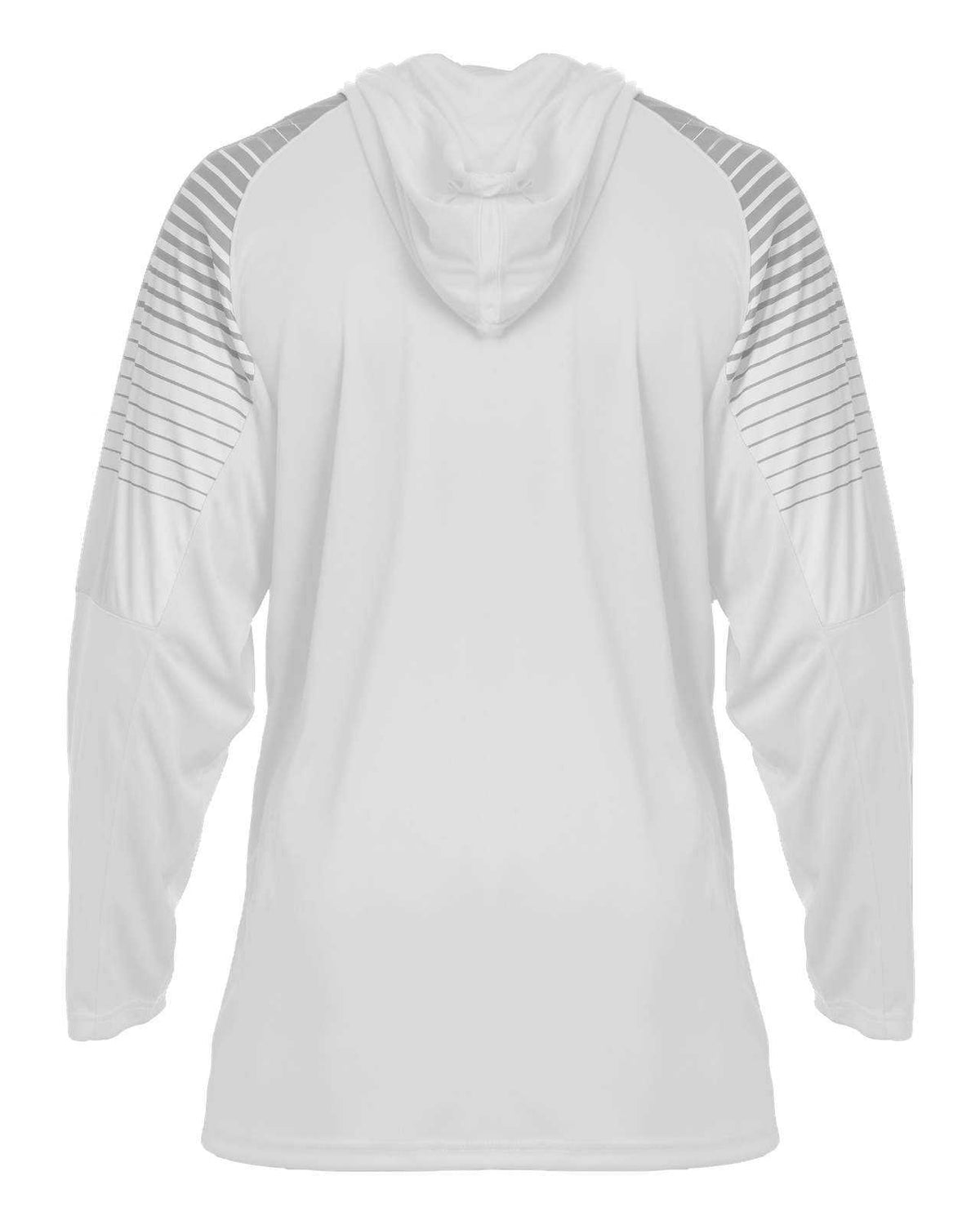 Badger Sport 4211 Lineup Hoodie Tee - White Silver - HIT a Double - 3