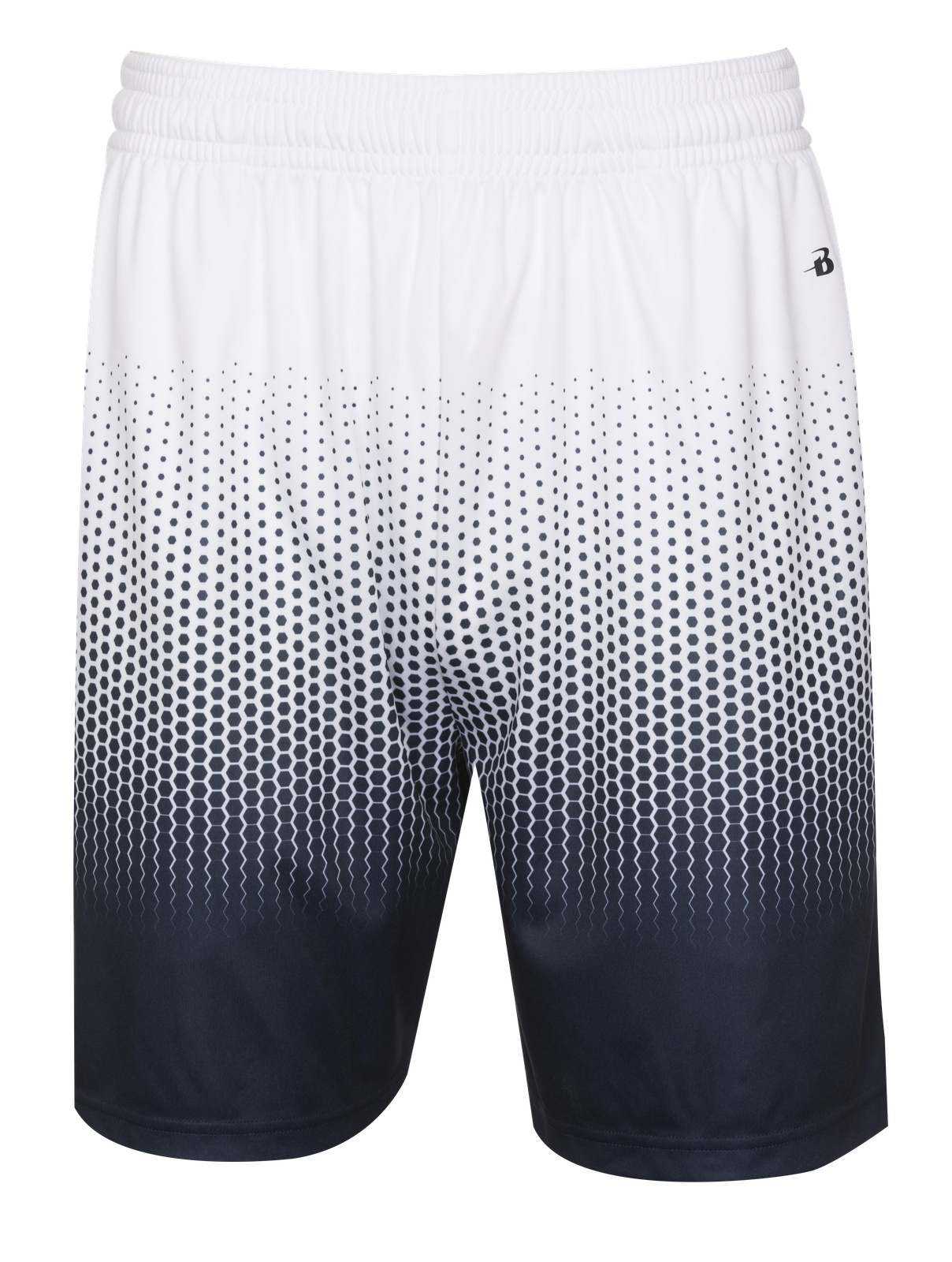 Badger Sport 2221 Hex 2.0 Youth Short - Navy White - HIT a Double - 1