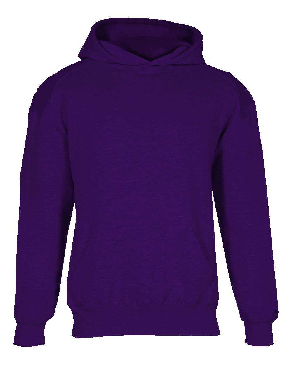 Badger Sport 2254 Youth Hooded Sweatshirt - Purple - HIT a Double - 1