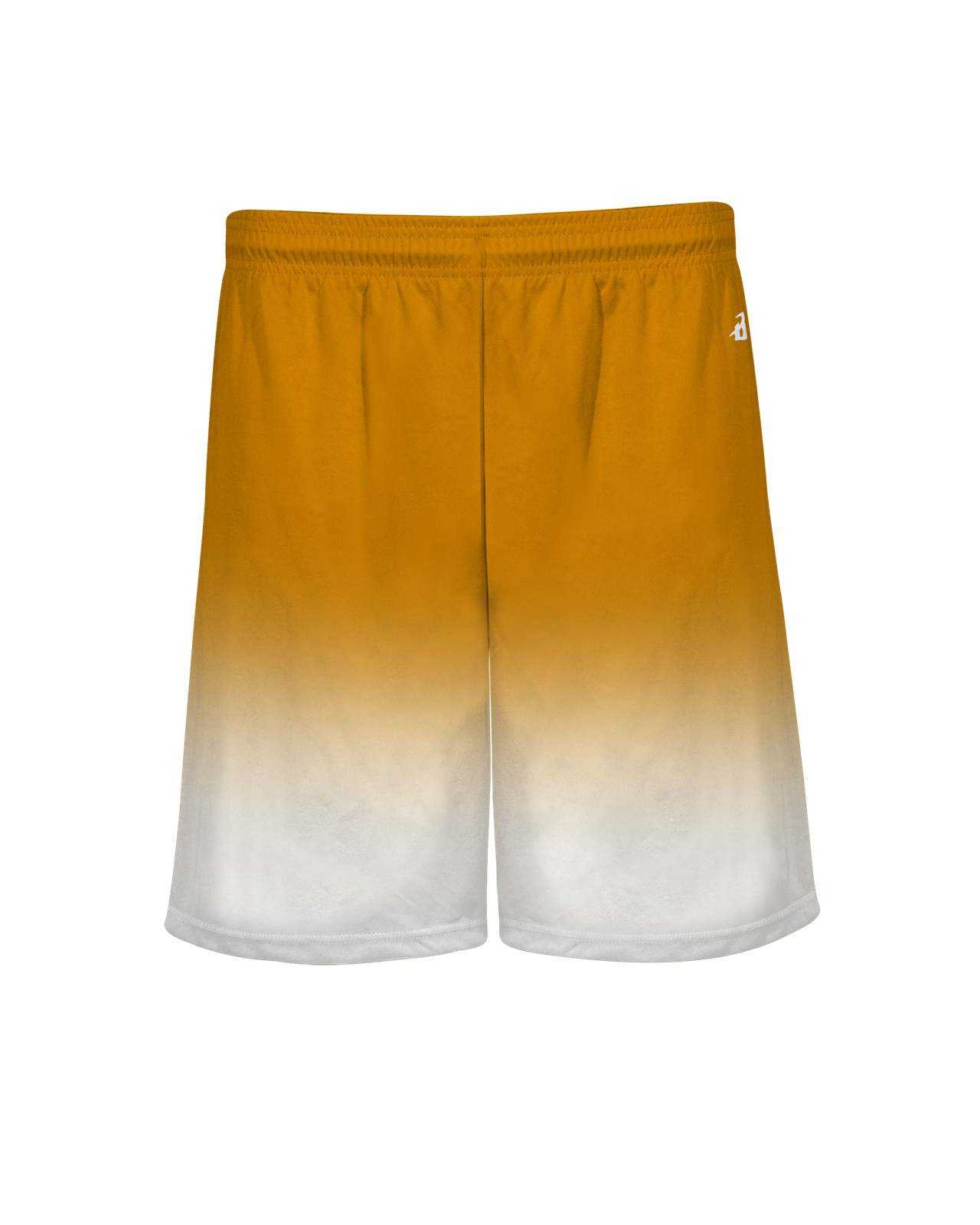 Badger Sport 4206 Ombre Short - Gold White - HIT a Double - 1