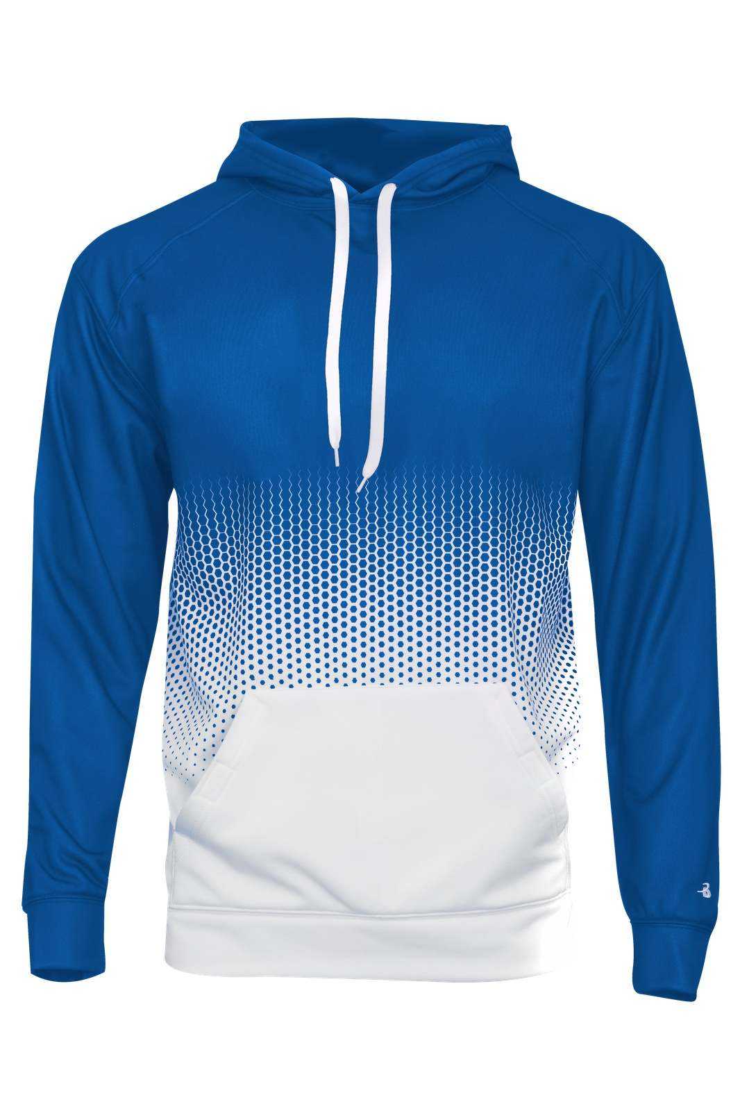 Badger Sport 2404 Hex 2.0 Youth Hoodie - Royal Hex - HIT a Double - 1
