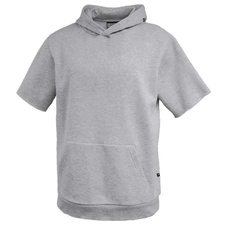 Pennant Y8220 Youth Fleece Short Sleeve Hoodie - Gray - HIT a Double